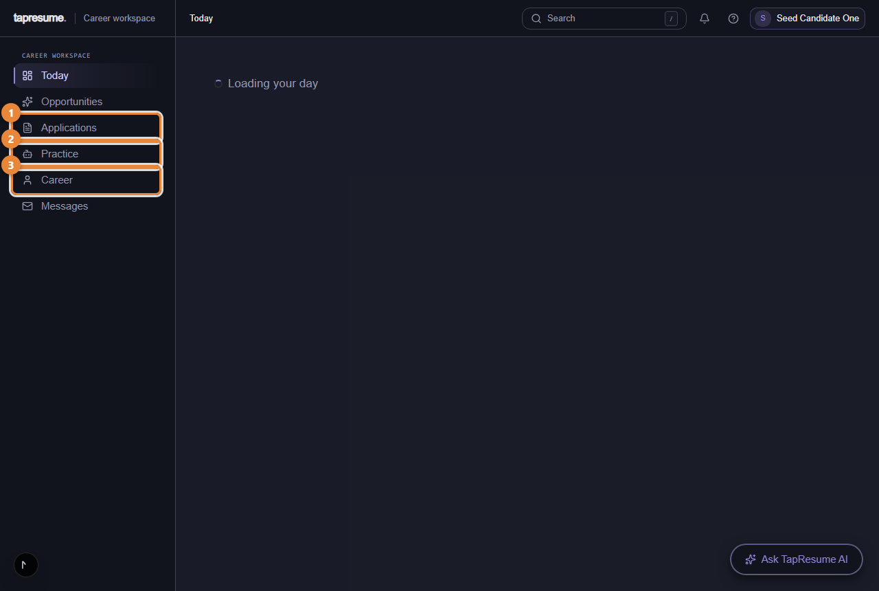 Your Today page after claiming